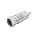 Adaptador Plug F Macho x Plug RCA Macho Metálico