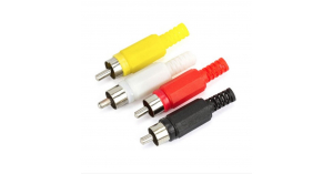 PLUG RCA MACHO PRETO