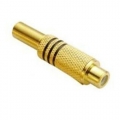 Plug RCA Femea Ouro Preto