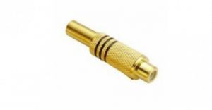 Plug RCA Femea Ouro Preto