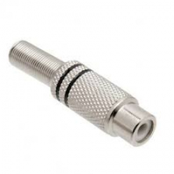 PLUG RCA FEMEA NIQUEL PAR