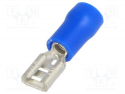 TERMINAL ISOLADO FEMEA 6,3mm azul