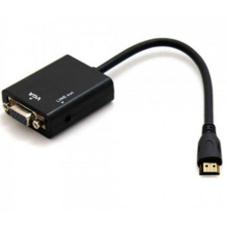 Conversor Adaptador de HDMI para VGA com saída de Audio