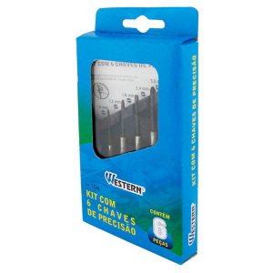 Estojo com 6 Chaves de Precisão Fenda e Philips