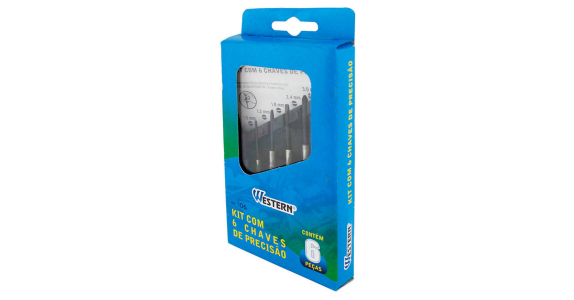 Estojo com 6 Chaves de Precisão Fenda e Philips