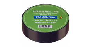 Fita Isolante Antichama Preta 19MM X 5M Tramontina