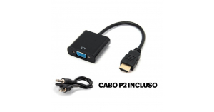 CONVERSOR HDMI P/VGA C/ÁUDIO