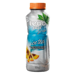 Ice Tea Chá Preto com Pêssego Zero - Garrafa 300ml - Leão Fuze