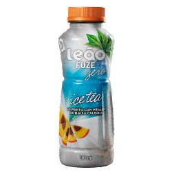 Ice Tea Chá Preto com Pêssego Zero - Garrafa 300ml - Leão Fuze