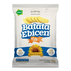 Batata Frita Ondulada - Sabor Original - Pacote 50g - Ebicen
