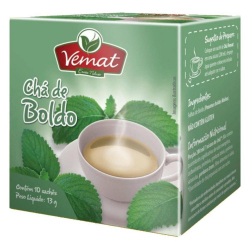 Chá de Boldo - 10 sachês de 10g - Vemat