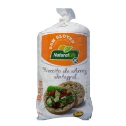 Biscoito de Arroz Integral - Sem Glúten - Pacote 80g - Natural Life
