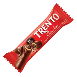 Rolinho de Wafer - Sabor Chocolate - Trento