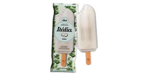 Picolé Zero Sem Adição de Acúcar - Sabor Coco - Sorvete Itália