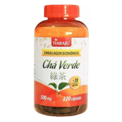 Chá Verde - 220 cápsulas + 20 de 500mg - Tiaraju