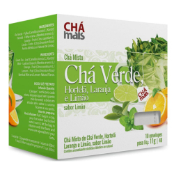 Chá Verde com Hortelã, laranja e Limão  - 10 sachês de 13g - Chá Mais