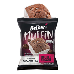 Muffin - Sabor Double Chocolate - Pacote 40g - BeLive be free