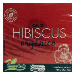 Chá de Hibiscus Orgânico - 10 sachês de 10g - Campo Verde