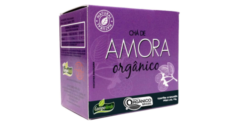 Chá de Amora Orgânico - 10 sachês de 10g - Campo Verde