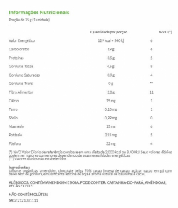 Barra de Fruta Love - Sabor Paçoquinha - Amendoim e Chocolate - Pacote 35g - Hart's Natural