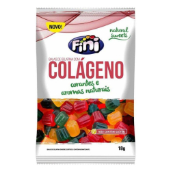 Balas de Gelatina com Colágeno - Natural Sweets - Pacote 18g - Fini