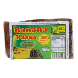 Banana Passa sem Açúcar - Pacote 200g - Fumel