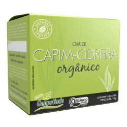 Chá de Capim-Cidreira Orgânico - 10 sachês de 10g - Campo Verde